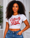 Culturally Rich Women's White Crop Top