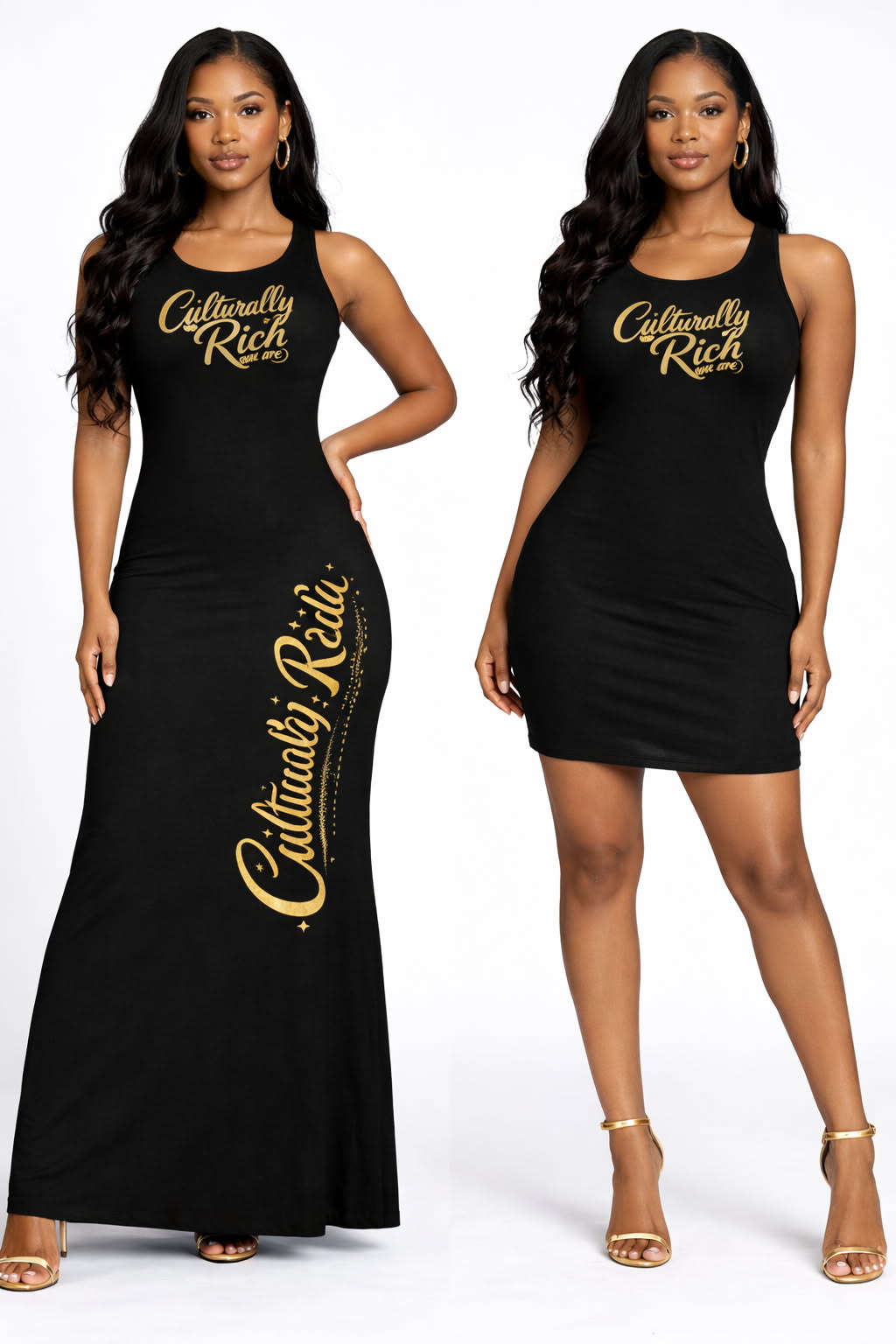 Culturally Rich Womens Long and Short Maxi Black Dresses